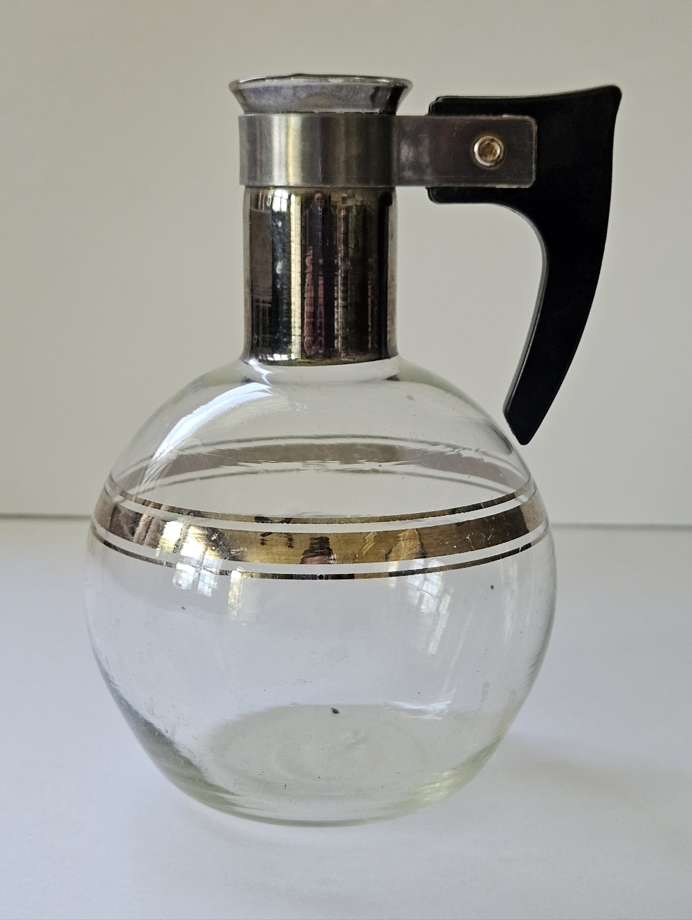 Midcentury Modern INDIVIDUAL CARAFE Glass Coffee Carafette MCM Inland Glass Co.